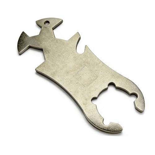 BAUCH Clé Bouteille de Gaz Acier Inoxydable, Clé Gaz Multifonctionnelle pour Bouteilles de Gaz, 13/17/19 mm, Ouvre-Bouteille de Gaz Épais 3 mm pour Camping & Barbecue