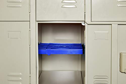 LockerMate Adjust-A-Shelf Spindregal, einfach zu bedienen, ausziehbar, um Ihren Spind zu passen, blau