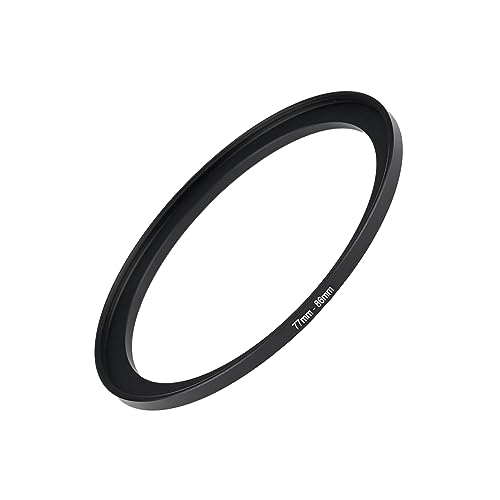 Image of 77mm to 86mm Step-up Adapter Rings Filter Adapter Black Metal Step Down Filter Ring Adapter Compatible with All Brand UV CPL ND Camera Lens Filter Stepping Rings (77mm-86mm)