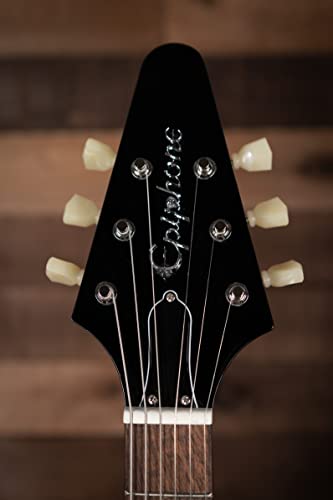 Epiphone Flying V Ebony · Guitare électrique - Les Beatles, Paul McCartney, John Lennon, RIngo Starr, George Harrison Epiphone Flying V Ebony · Guitare électrique – Image 4
