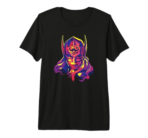 T-shirt Marvel Jane Foster color pop noir pour fan de comics et pop culture