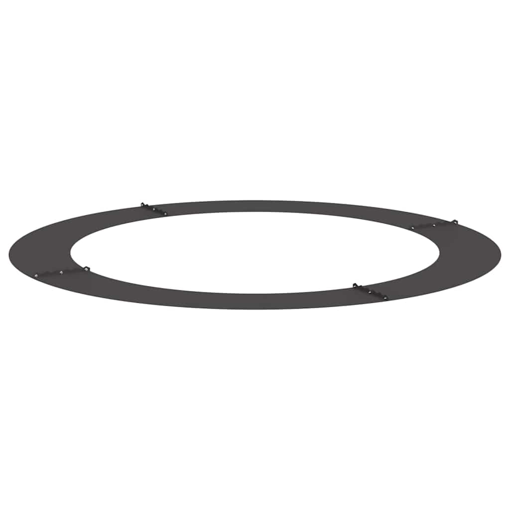 Anneau d'arbre Décoratif Moderne en Acier Noir Ø90/120 cm pour Jardin et Terrasse, Protection Racinaire, Design Épuré et Durable pour Aménagement Paysager Extérieur
