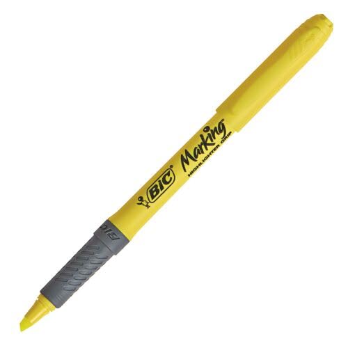 BIC Surligneur Highlighter Grip couleur - jaune (lot de 120)