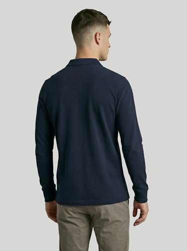 Image of TECHNOSPORT Men's Solid Full Sleeve Polo T-Shirt MATPIQ Quick Dry Slim Fit Sports Tee for Travel Casual Smart Wear UPF50+ Anti Odour