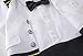 stylesilove Baby Toddler Boys Pilot Short Sleeve Cotton Romper Bow-tie Vest All-in-One Halloween Outfit (White, 6 Months)