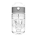 mountop Botella de coctelera, botella eléctrica de proteínas para entrenamiento deportivo para proteína en polvo y otros suplementos, Tritan, sin BPA, a prueba de fugas, 450 ml, gris