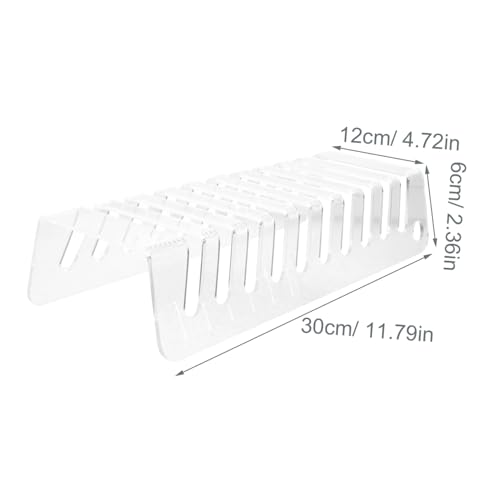 Organizer Scrivania per Caricabatterie Multi in Acrilico Trasparente con Scomparti Supporto per Telefono Conferenza e Mensola per e Casa