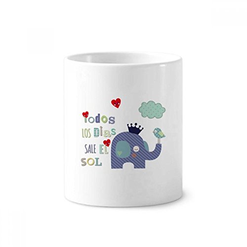 Pot à stylos éléphant en céramique pour organiser un bureau d'enfant