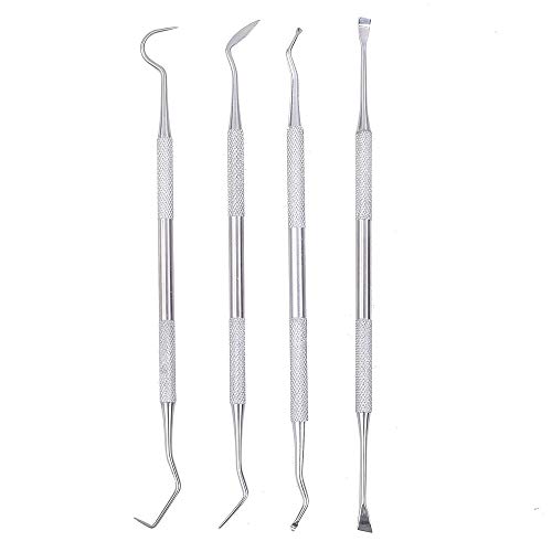 Juego de 4 ganchos de doble cabezal de acero inoxidable para cepillo de limpieza de tubos, accesorios de limpieza para rifle de pistola