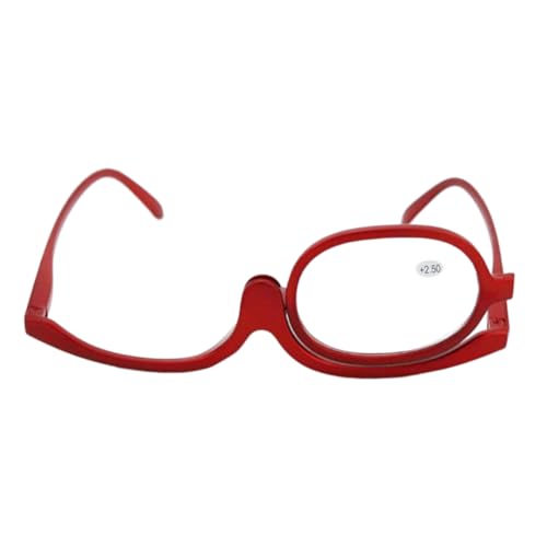Gafas de maquillaje con aumento: gafas con grados, plegables cosméticas abatibles para mujeres, maquillaje o lectura