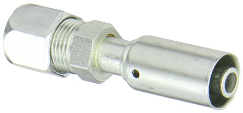 Image of EATON Weatherhead Coll-O-Crimp 75708E-758 Flareless Tube Rigid Fitting, Carbon Steel, 13 /32 inch Hose ID, 1 /2 inch Tube Size