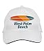 Makoroni - West Palm Beach Surf Surfing Beach Hat Adjustable Cap, DesF48 White