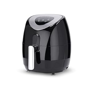 SEVERIN Heteluchtfriteuse met 6 automatische programma’s, airfryer voor frituren zonder vet, innovatieve heteluchttechnologie voor gezond frituren, zwart/roestvrij staal, FR 2430
