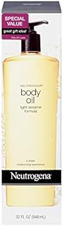 Neutrogena Lightweight Body Oil for Dry Skin, Sheer Moisturizer in Light Sesame Formula, 32 fl. oz
