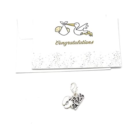 Clip on Charm "Mum To Be" con Pies de Bebé y 2015 Cover