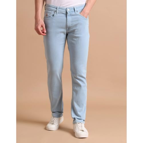Image of U.S. Polo ASSN. Denim Jeans for Men, Slim Tapered Fit Men Jeans for Office & Regular Wear