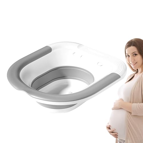 トイレ用折りたたみ式座浴、痔用トイレ座浴 | ポータブル洗面台浴槽シッツバストイレ浴槽 - ノースクワットバスソークシッツバス洗面器 痔患者ケア用産後シッツバス 妊娠中