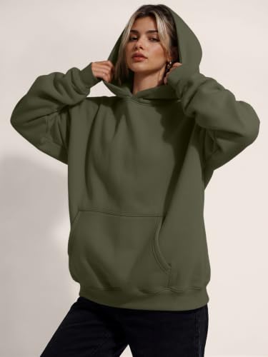 Image of Trendy Queen Women Oversized Hoodies Fall Outfits | Gentle Skin Feel, Aesthetic Drop Shoulder, Large Kangaroo Pocket, Seamless Daily Outfit Match