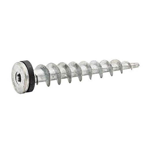 PARCO Zinkdruckguss-Dübel Isolier Spezialschrauben für Direktbefestigung in WDVS, 13 x 65 mm, 50 Stück