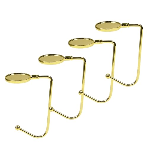 ZKFSIE 4 Pack Christmas Stocking Hooks for Heavy Duty Fireplace Stocking Holders No Drill Rustproof Zinc Alloy Hangers for Holiday Decorations