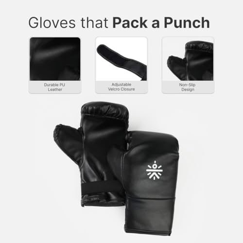 Image of Cult Kids Boxing Kit with Punching Bag, Gloves & Headgear - Durable PU Leather, Safe & Comfortable Training Set for Boys & Girls Ages 5-10 - Ideal for Fitness, Discipline & Fun - Green