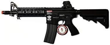 g&g airsoft combat machine m4 raider high-performance full metal gearbox aeg rifle w/ integrated ras and crane stock(Airsoft Gun)