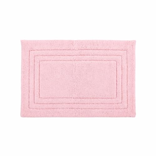 Image of Soft Cotton Linea Design Bath Mat | Anti Slip Anti Skid Backing Absorbent Soft Tufted Floor Rug for Bathroom Kitchen Bedroom Pooja Room Home Decor (50X80 CM, Pink)