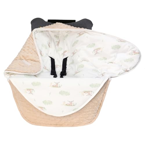 Multiuso: con una dimensione di 73 x 90 cm, la coperta per neonati non è solo una coperta, ma può anche essere utilizzata come imbottitura per il passeggino o il seggiolino auto. È perfetta per uso interno ed esterno e assicura che il bambino sia sicuro e confortevole in diversi ambienti.