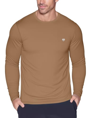 Zengjo Thermal Shirts for Men Workout Long Sleeve(Coyote Brown,S) - Thumbnail 3
