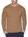 Zengjo Mens Base Layer Shirt Long Sleeve(Coyote Brown,M)