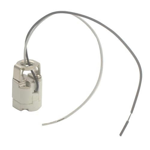 E11 Candelabra Ceramic Screw Socket Lamp Holder Base 2A 125V with Teflon wire for Halogen Light, E11 Bulb sources, Bed Room light,etc