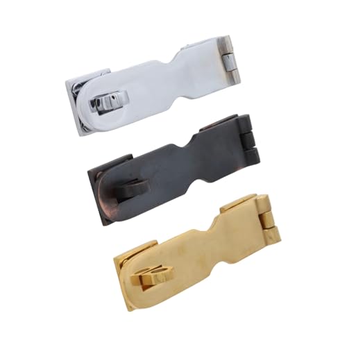 Image of Polished Brass Hasp Lock for Home Or Marine Use 5 Inch