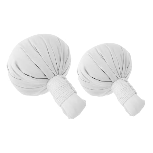 Tofficu Bolas de Masaje Spa de Hierbas Chinas 2 Piezas (tamaño Extragrande y Grande) para Masaje Manual y Alivio Muscular, Reutilizables, Aromáticas, Ideales para Spa y Relajación