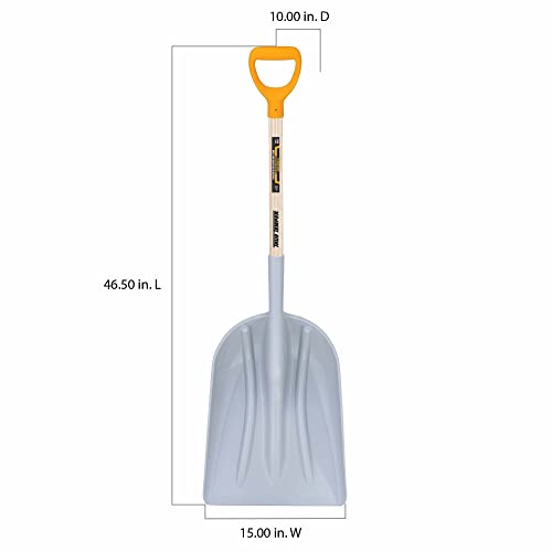 Poly Scoop AMES con mango de madera y D-grip miniatura 4