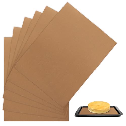 6 Sheets Non Stick Oven Liners Baking Mats 30x40cm, Reusable Baking Sheet Tray Liner, Heat Resistant Teflon Sheets Washable BBQ Grill Mat, Non-Toxic Baking Paper, Easy to Clean