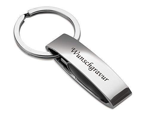 REFLECTS EDIMBURGO Colgante Llave de Plata de Metal Incl. Grabado Ligero para Abrir - 1-Lado Grabado, 35x8 mm Cover