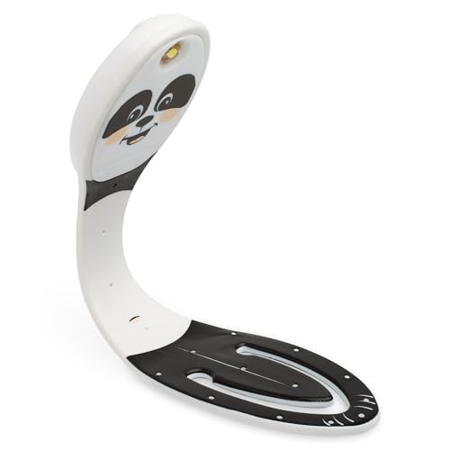 Image of Gifts for Readers & Writers Book Light, Clip On Reading Light for Bed, 2in1 Flexilight & Bookmark, Small & Lightweight with a Soft Glow, 2 Batteries Included, Panda