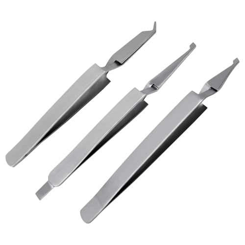 Orthodontic Bracket Removing Placing Self Holding Pliers, Forceps Tweezers 5" Medium Point Stainless Steel (3 pcs set)