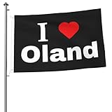 I Love Oland Flags 2x3 Outdoor Banner Vivid Colors Double Sided Flag Polyester Outside Patio Lawn Decor