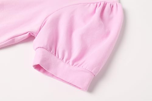 Image of Girls' Puff Sleeve Cotton T-Shirt Cute Summer Tops for Girls
