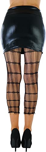 Image of ToBeInStyle Women's Slashed Ripped Shredded Distressed Hosiery Tights Leggings Music Festival