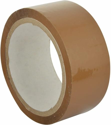 MARKQ Brown Packaging Tape | 2 inches x 50 yards Strong Heavy Duty Packing Tape for Parcel Boxes Moving Boxes Large Postal Bags Office Use [1 Rolls]
