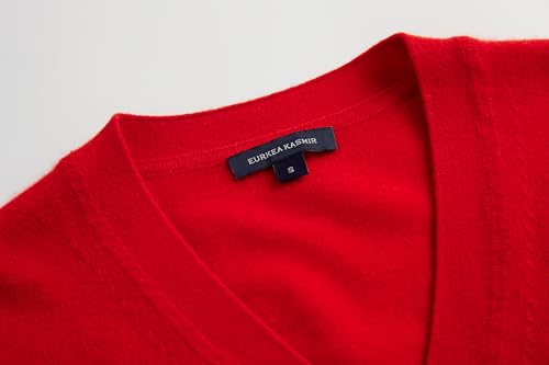 Image of EURKEA Women's V Neck 100% Cashmere Cardigan Sweater, Pullover Winter Top for Women, Gifts Ready