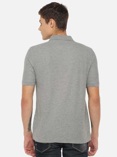 Image of Dollar Men's Pack of 1 Solid Cotton Blend Polo Neck T-Shirt