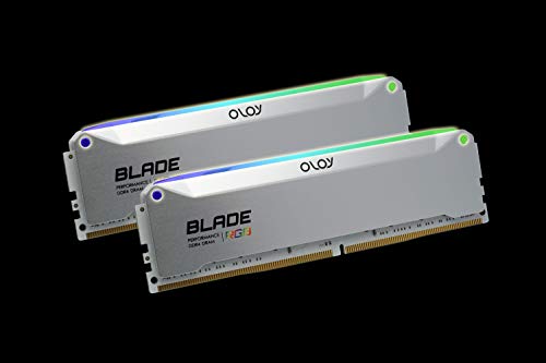 Image of OLOy DDR4 RAM 16GB (2x8GB) Aluminum Blade RGB 3600 MHz CL16 1.35V B-die 288-Pin Desktop Gaming UDIMM (MD4U0836163BRADA)