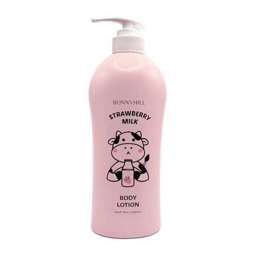 BONNYHILL Strawberry Milk Body Lotion, 25.36 fl. oz., Pink