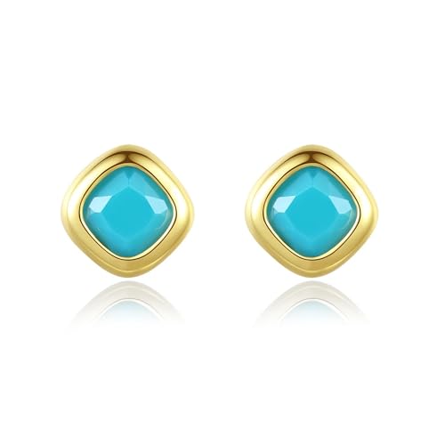 Boucles d'oreilles turquoise en argent 925 pour femme