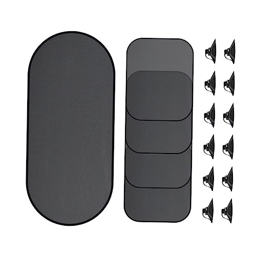 GRIRIW 1 Set Car Window Shade Mesh Curtain Blinds for UV Protection Easy Install Suction Cup Design Pet Sunshade for Car Windows