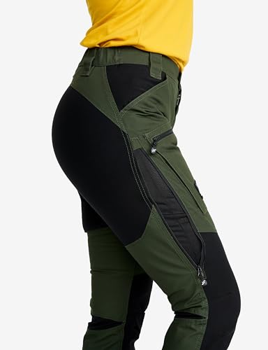 RevolutionRace Damen Nordwand Pro Pants, Hose zum Wandern und für viele Outdoor-Aktivitäten, Forest Green, XL
