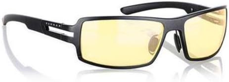 Gunnar Optiks RPG-00101 RPG Full Rim Advanced Video Gaming Glasses with Quad-Core Hinge Design and Amber Lens Tint, Onyx Frame Finish